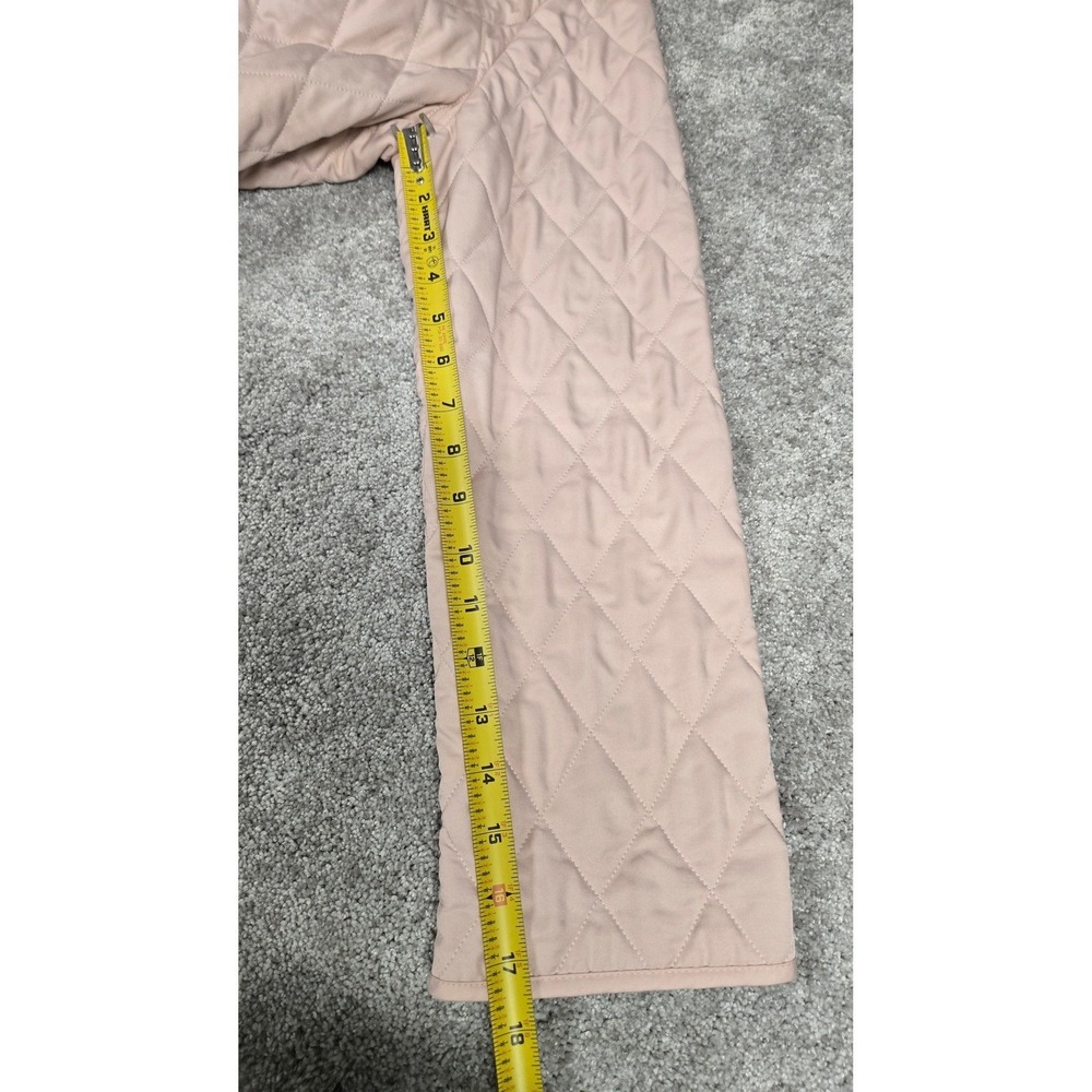 Burberry London Pink Quilted Jacket Nova Check Lining Made in England Womens L - Picture 13 of 16